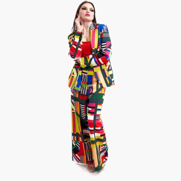 NWT Sassy Jones 3X Fiorella Blazer Abstract - Picture 6 of 9